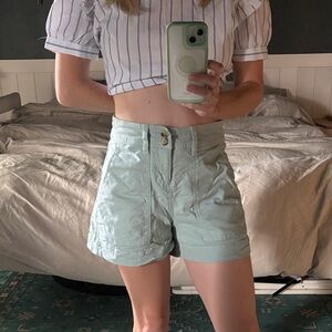 A New Day Stretch Mint Teal High Waisted Shorts